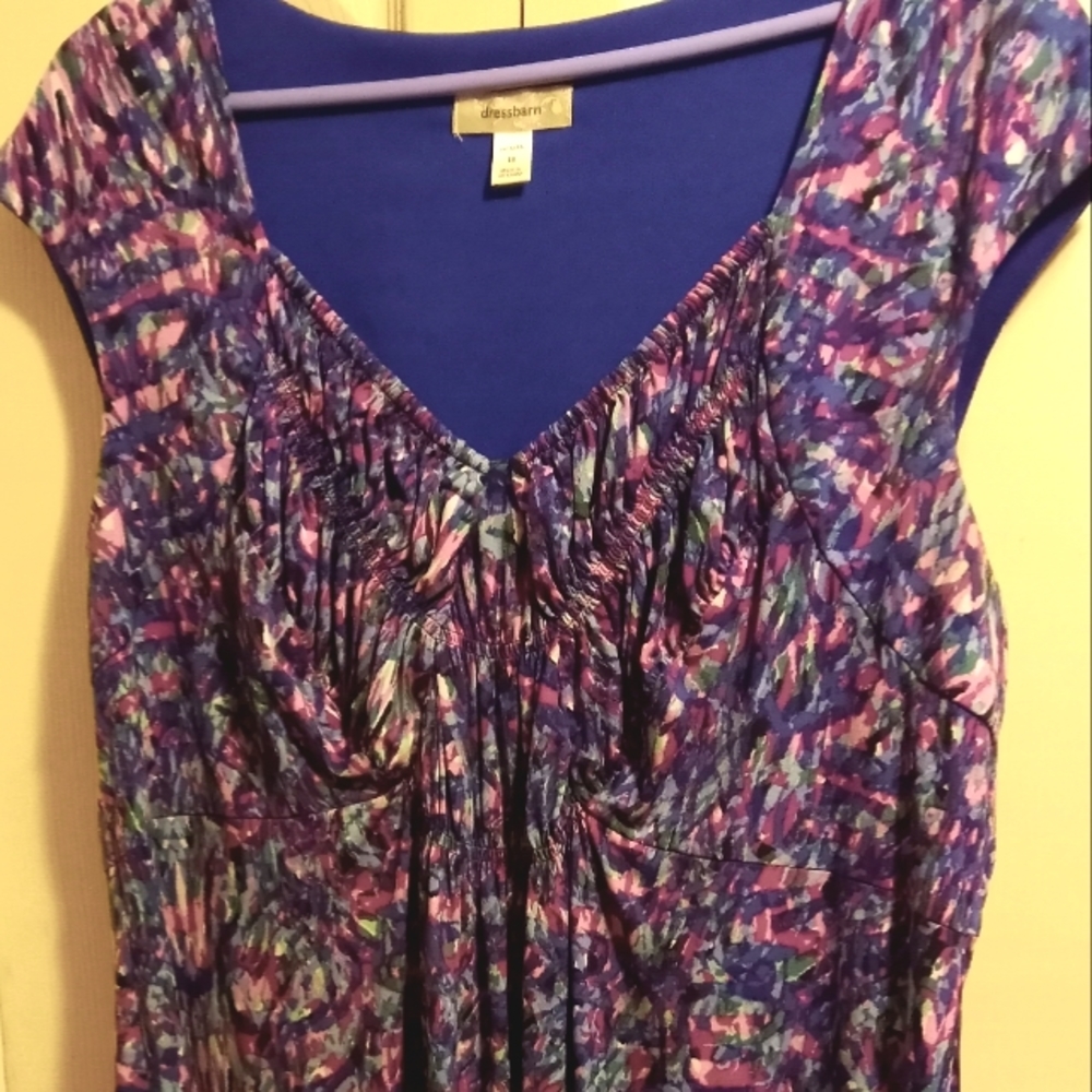 DressBarn plus size 18 purple multi-colored dress